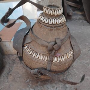 Woven Vessel Cowrie Shell Decoration